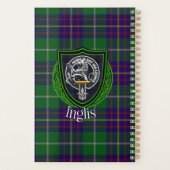Inglis Schotse Clan Tartan & Wapen Planner (Achterkant)
