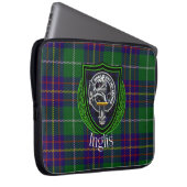 Inglis Scottish Clan Tartan and Crest  Laptop Sleeve (Voorkant Rechts)