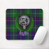 Inglis Scottish Clan Tartan and Crest  Muismat (Met muis)
