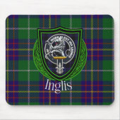 Inglis Scottish Clan Tartan and Crest  Muismat (Voorkant)