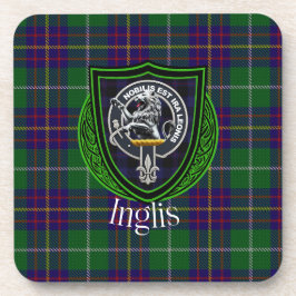 Inglis Scottish Clan Tartan & Crest Bier Onderzetter
