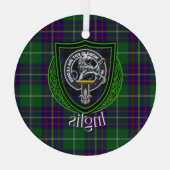 Inglis Scottish Clan Tartan & Crest Glas Ornament (Achterkant)