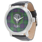 Inglis Scottish Clan Tartan & Crest Horloge (Gekanteld)