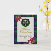 Inglis Scottish Clan Tartan & Crest Kaart (Gele Bloem)