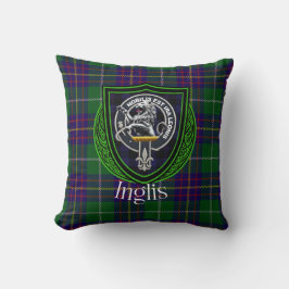 Inglis Scottish Clan Tartan & Crest Kussen
