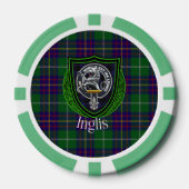 Inglis Scottish Clan Tartan & Crest Poker Chips (Voorkant)