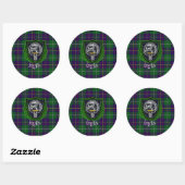 Inglis Scottish Clan Tartan & Crest Ronde Sticker (Vel)
