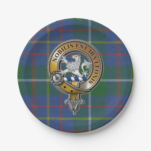 Inglis Tartan & Badge Papieren Bordje (Voorkant)