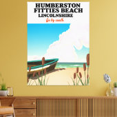 Ingoldmells South Beach lincolnshire Canvas Print (Insitu (Woonkamer))