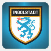 Ingolstadt Flag Vierkante Sticker (Voorkant)