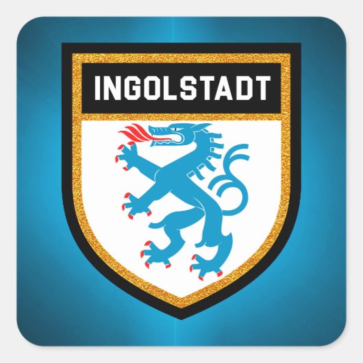 Ingolstadt Flag Vierkante Sticker (Voorkant)