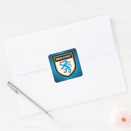 Ingolstadt Flag Vierkante Sticker (Envelop)