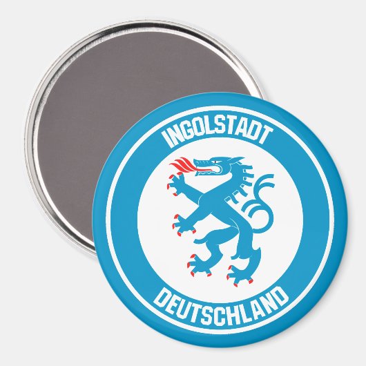 Ingolstadt Round Emblem Magneet (Voorkant / Achterkant)