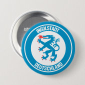 Ingolstadt Round Emblem Ronde Button 7,6 Cm (Voorkant /achterkant)