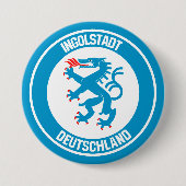 Ingolstadt Round Emblem Ronde Button 7,6 Cm (Voorkant)