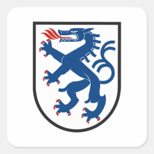 Ingolstadt stads vlag Duitsland symbool embleem dr Vierkante Sticker
