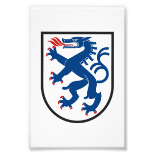 Ingolstadt stadsvlag Duitsland symbool embleem dra Foto Afdruk