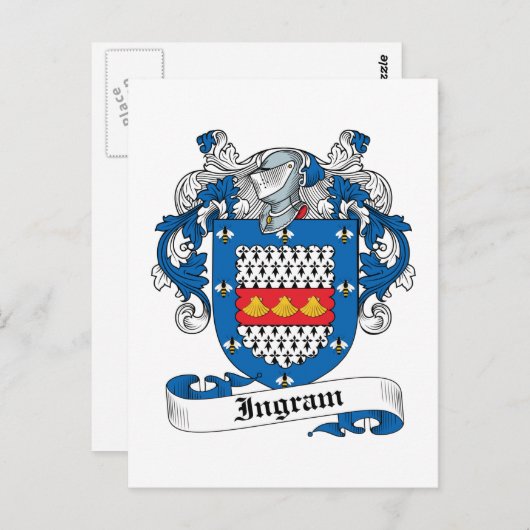 Ingram Family Crest Briefkaart (Voorkant / Achterkant)