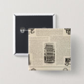 Ingrapham and Gamewell Company Vierkante Button 5,1 Cm (Voorkant /achterkant)