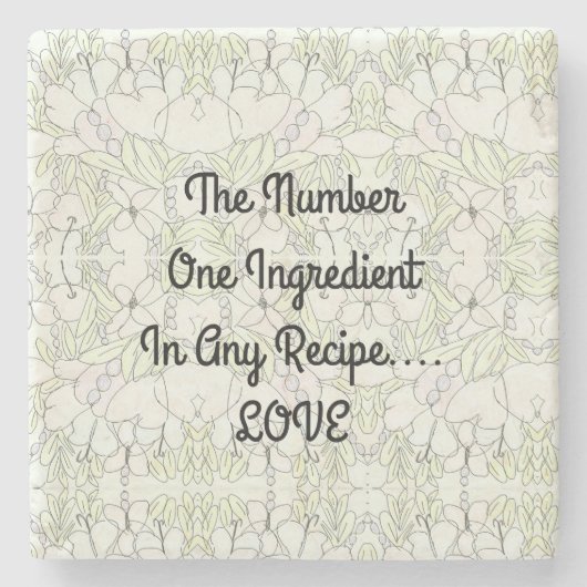 Ingrediënt...LIEFDE Stenen Onderzetter (Voorkant)