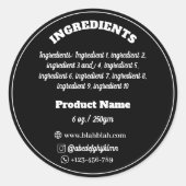 Ingrediënt Product Label Sticker (Voorkant)