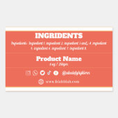Ingredient Product Label Sticker (Voorkant)