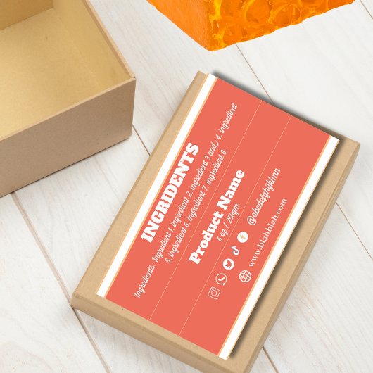 Ingredient Product Label Sticker