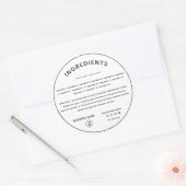 Ingrediënt richting met etiket van Logo (Envelop)