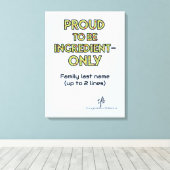 Ingrediënt-slechts Huishouden Canvas Afdruk (Insitu (Houten vloer))