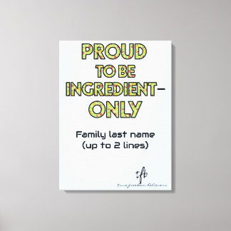 Ingrediënt-slechts Huishouden Canvas Afdruk