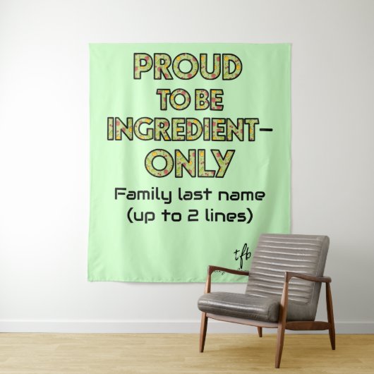 Ingrediënt-slechts Huishouden Wandkleed (In situ)