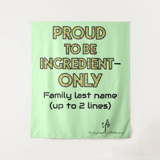 Ingrediënt-slechts Huishouden Wandkleed (Voorkant)