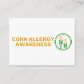 Ingrediënten afgeleid van maïs bewustzijn Kaart (Voorkant)
