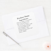 Ingrediënten alleen waslabel voor wet sticker (Envelop)