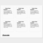 Ingrediënten alleen waslabel voor wet sticker (Vel)