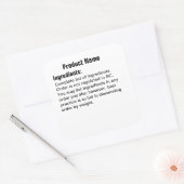 Ingrediënten alleen waslabel voor wet sticker (Envelop)