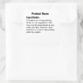 Ingrediënten alleen waslabel voor wet sticker (Tas)