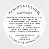 Ingrediënten Eenvoudig Zwart Wit Bourgogne Labels (Design 2)