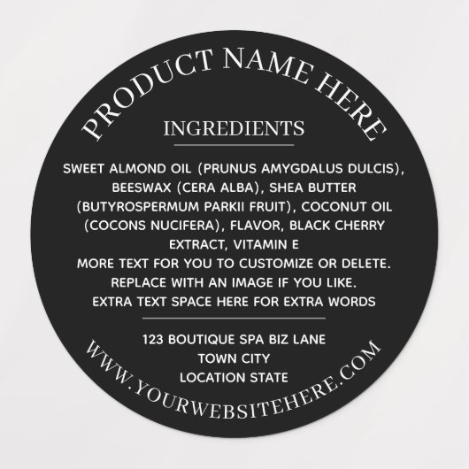 Ingrediënten Eenvoudig Zwart Wit Bourgogne Labels (Design 1)