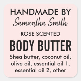 Ingrediënten eenvoudige body boter product label