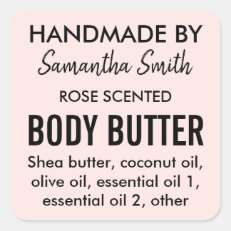 Ingrediënten eenvoudige body boter product label