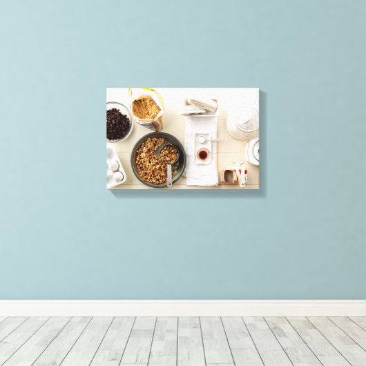 Ingrediënten en tools 3 canvas afdruk (Insitu (Houten vloer))