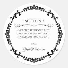 Ingrediënten Luxe soap handgemaakte schoonheid Ronde Sticker