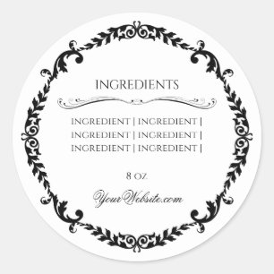 Ingrediënten Luxe soap handgemaakte schoonheid Ronde Sticker