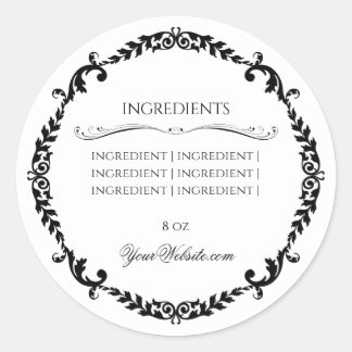 Ingrediënten Luxe soap handgemaakte schoonheid Ronde Sticker