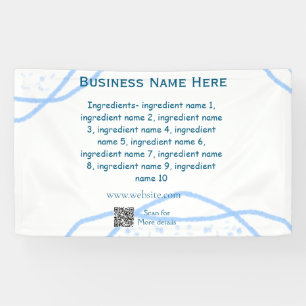 Ingrediënten naam toevoegen bedrijfsnaam website Q Spandoek