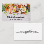 Ingrediënten op tafel gelegd visitekaartje (Voorkant / Achterkant)