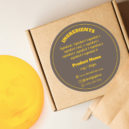 Ingrediënten Product Label Sticker