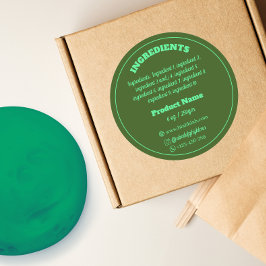 Ingrediënten Product Label Sticker