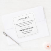 Ingrediënten Product Minimalistische Label (Envelop)